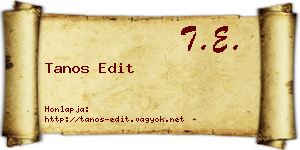 Tanos Edit névjegykártya