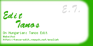 edit tanos business card